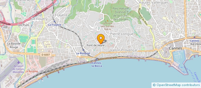 localisation de l'entreprise SCI J.B.S. à CANNES