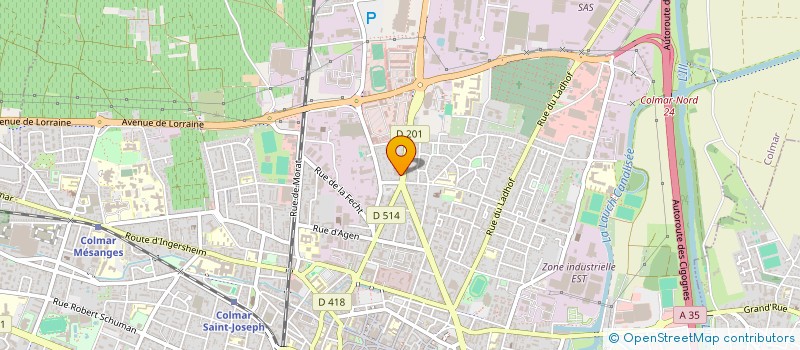 localisation de l'entreprise SCI J.C.B.  COLMAR