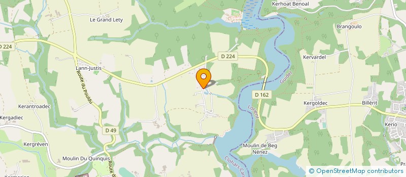 localisation de l'entreprise SCI J&D  CLOHARS-CARNOET