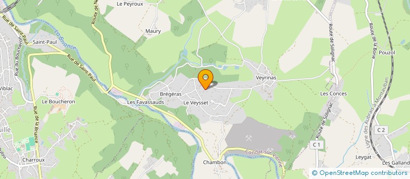 localisation de l'entreprise SCI J&D  CONDAT-SUR-VIENNE