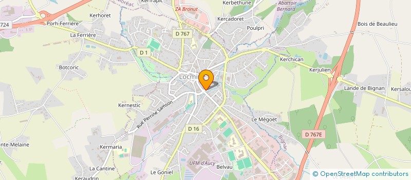 localisation de l'entreprise SCI J&D IMMO CARHAIX  LOCMINE