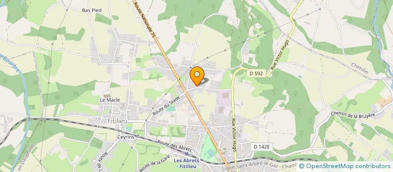 localisation de l'entreprise SCI J.D.J.  LES ABRETS-EN-DAUPHINE