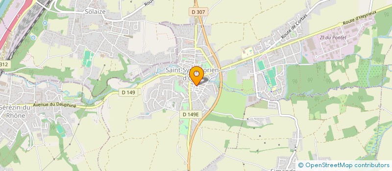 localisation de l'entreprise SCI J.E.F.F.  SAINT-SYMPHORIEN-D'OZON