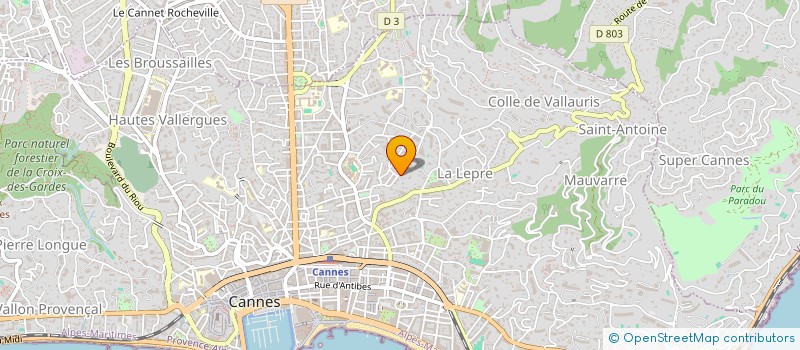 localisation de l'entreprise SCI J & F à CANNES