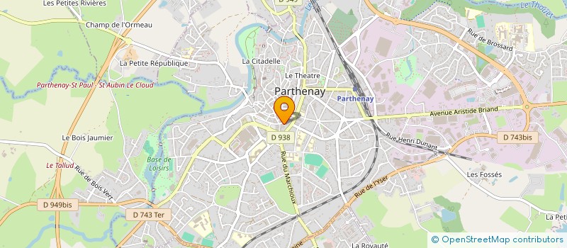 localisation de l'entreprise SCI J.F.C.  PARTHENAY