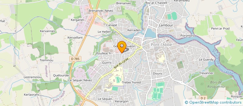 localisation de l'entreprise SCI J.F. GOAREM-GUEON  PONT-L'ABBE