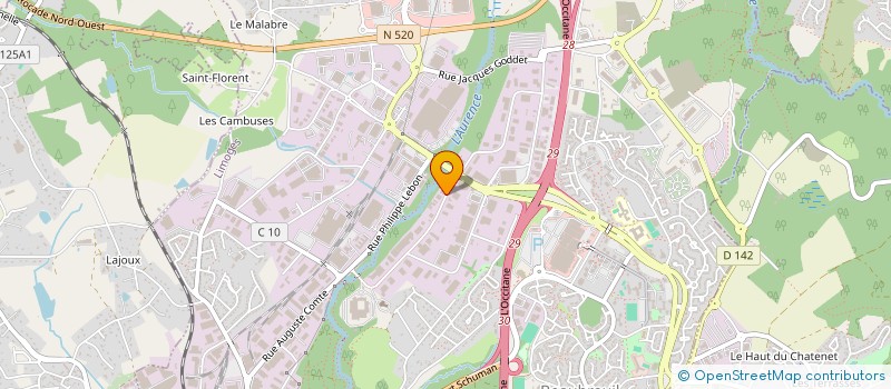 localisation de l'entreprise SCI J & G à LIMOGES