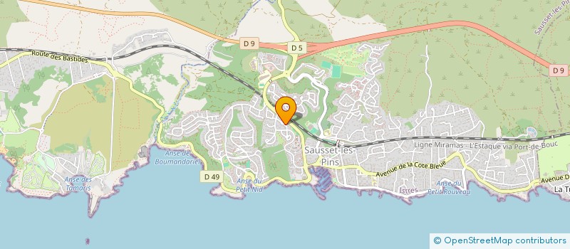 localisation de l'entreprise SCI J. GARCIA  SAUSSET-LES-PINS