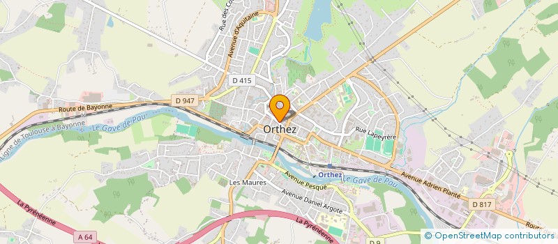 localisation de l'entreprise SCI J.H.B.  ORTHEZ