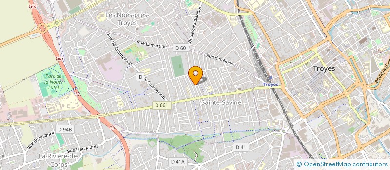 localisation de l'entreprise SCI J.J.M.  SAINTE-SAVINE