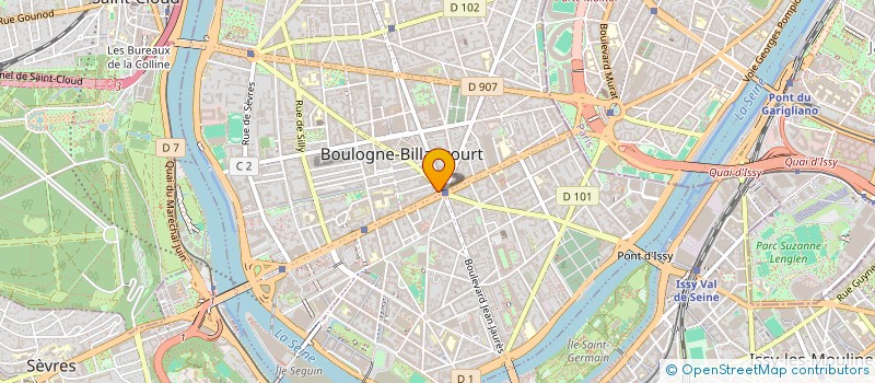 localisation de l'entreprise SCI J.J.S à BOULOGNE-BILLANCOURT