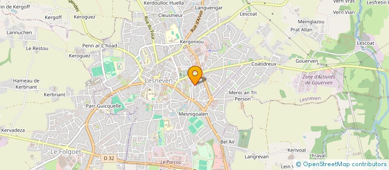 localisation de l'entreprise SCI J.L.H.  LESNEVEN