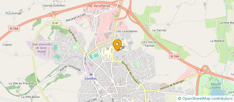 localisation de l'entreprise SCI J.LE VACON à LOUDEAC