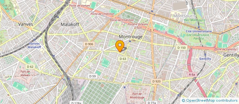 localisation de l'entreprise SCI J.M.G.  MONTROUGE