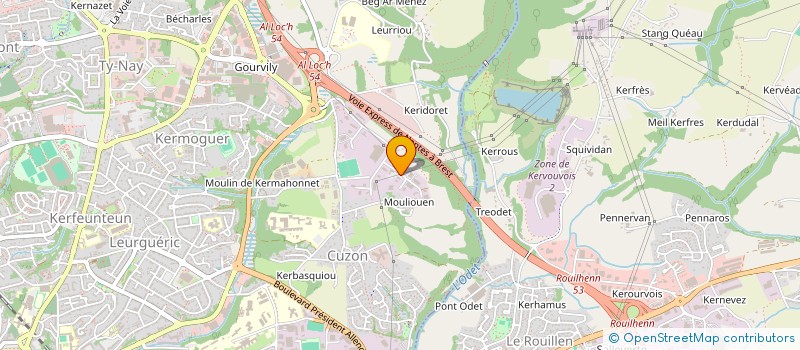 localisation de l'entreprise SCI J.M.G.K.  QUIMPER