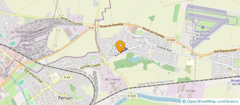 localisation de l'entreprise SCI J.M.K.  BERNES-SUR-OISE