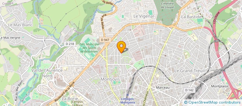 localisation de l'entreprise SCI J M K à LIMOGES
