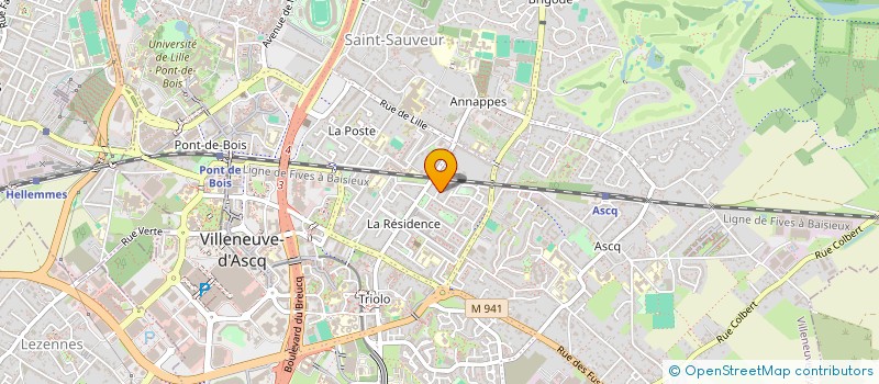 localisation de l'entreprise SCI J MIRABEAU 2016 à VILLENEUVE-D'ASCQ