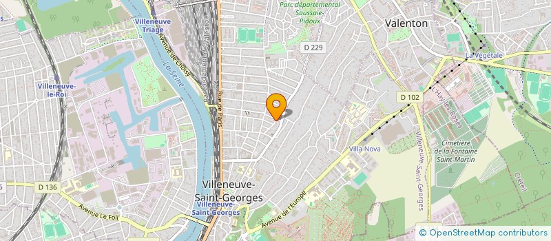 localisation de l'entreprise SCI J.N.B.  VILLENEUVE-SAINT-GEORGES