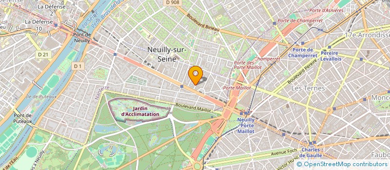 localisation de l'entreprise SCI J.O.D. à NEUILLY-SUR-SEINE