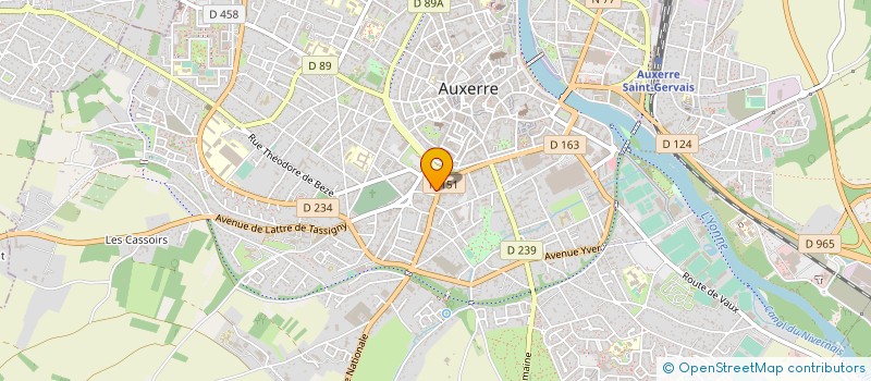localisation de l'entreprise SCI J.P.B. à AUXERRE