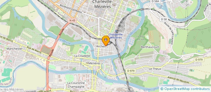 localisation de l'entreprise SCI J.P.B.  CHARLEVILLE-MEZIERES