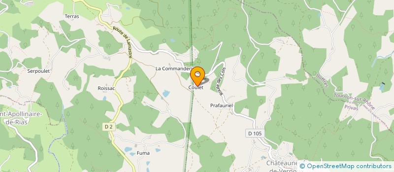 localisation de l'entreprise SCI J P E A  CHATEAUNEUF-DE-VERNOUX