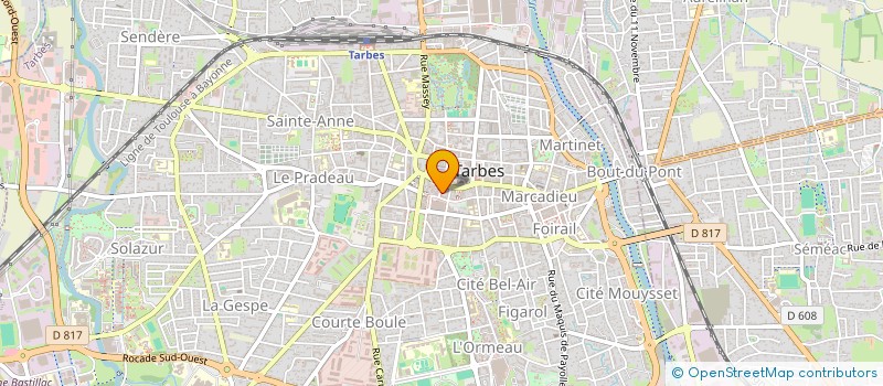 localisation de l'entreprise SCI J.P.ET B. MANUGUET  TARBES