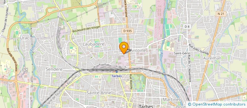 localisation de l'entreprise SCI J.P.R.S.  TARBES