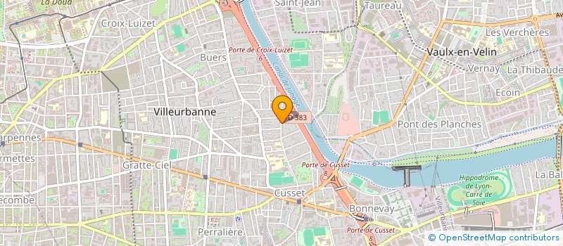 localisation de l'entreprise SCI J P S  VILLEURBANNE