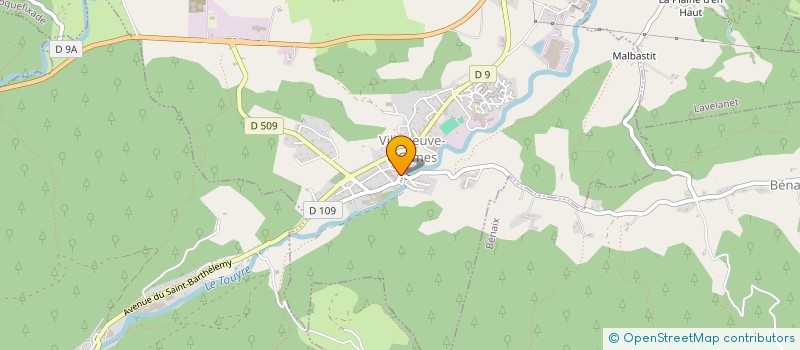 localisation de l'entreprise SCI J.R à VILLENEUVE D'OLMES