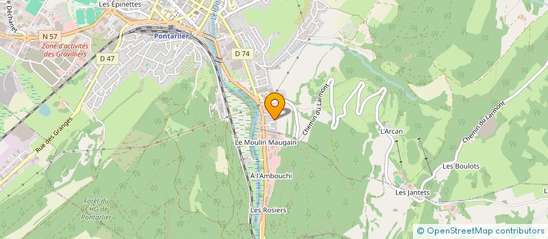 localisation de l'entreprise SCI J.S.C.  PONTARLIER