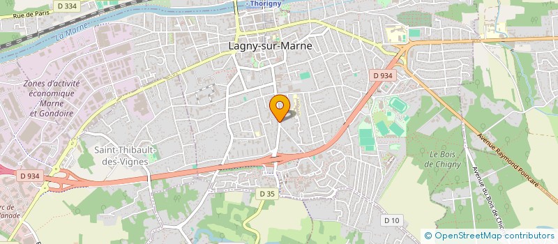 localisation de l'entreprise SCI J.S.N.  LAGNY-SUR-MARNE