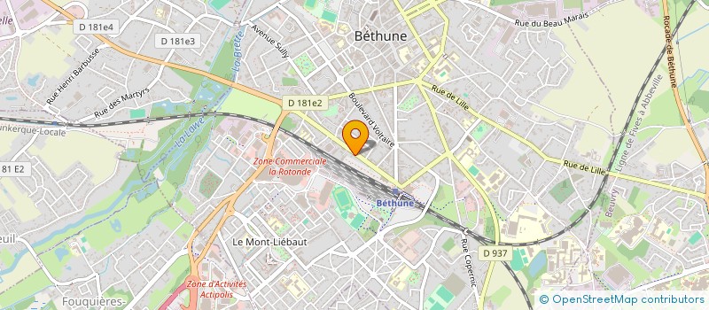 localisation de l'entreprise SCI J S P F L  BETHUNE