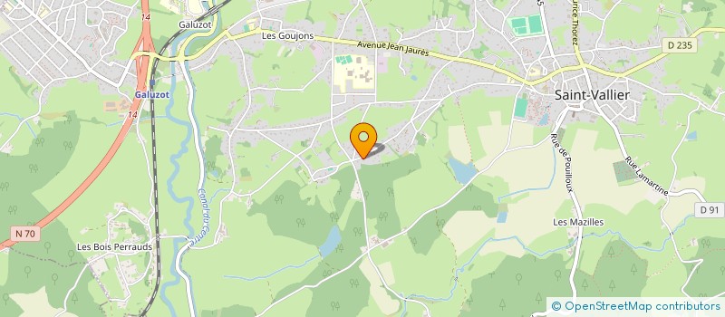 localisation de l'entreprise SCI J.S.T.  SAINT-VALLIER