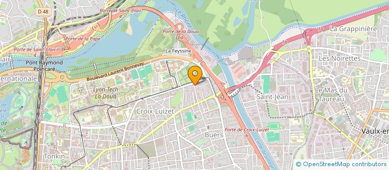 localisation de l'entreprise SCI J.T  VILLEURBANNE