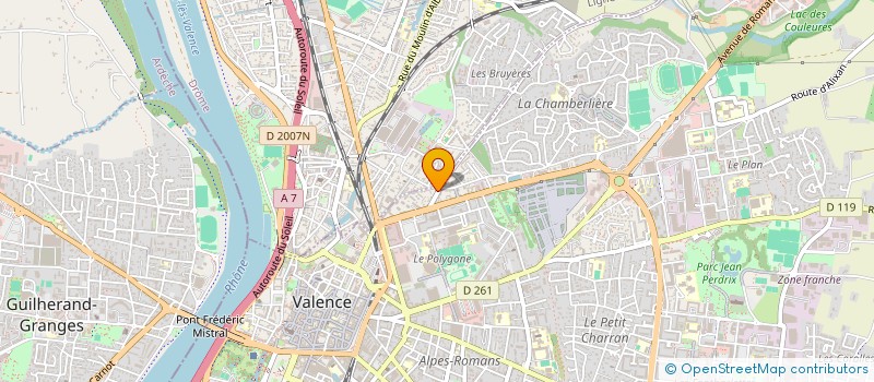 localisation de l'entreprise SCI J T B à VALENCE