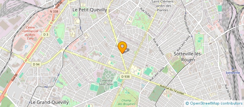 localisation de l'entreprise SCI J.X.P.A.  LE PETIT-QUEVILLY