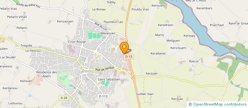 localisation de l'entreprise SCI J.Y.N.B.  LANNILIS
