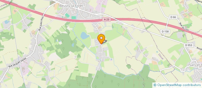 localisation de l'entreprise SCI J1V8  BEUVRY-LA-FORET