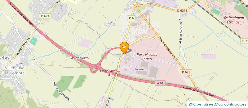 localisation de l'entreprise SCI J2B  CASTELNAUDARY