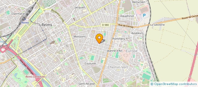 localisation de l'entreprise SCI J2H2B  REIMS