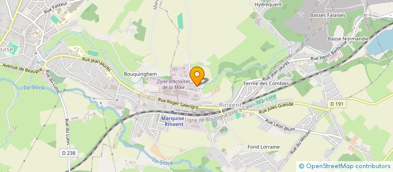 localisation de l'entreprise SCI J2L  RINXENT