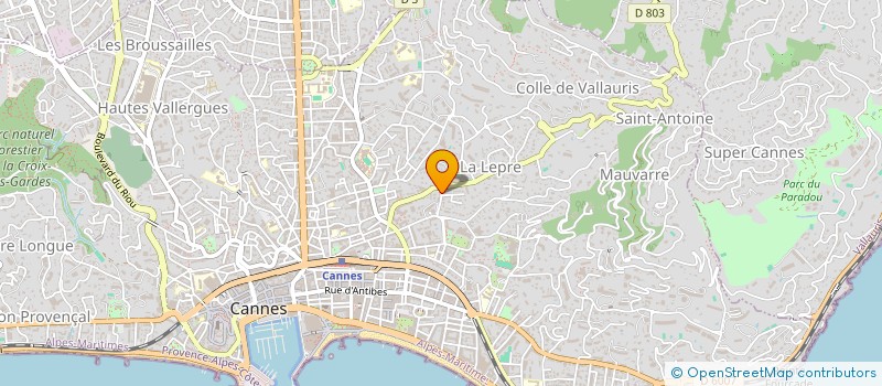 localisation de l'entreprise SCI J2LAM à CANNES