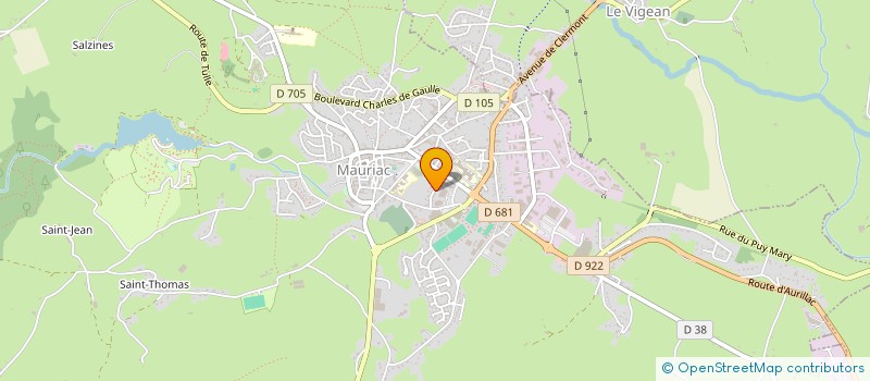localisation de l'entreprise SCI J2M à MAURIAC