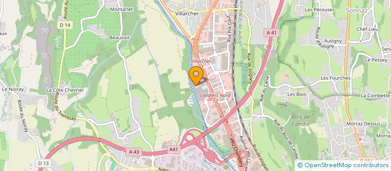 localisation de l'entreprise SCI J2M SEYSSINET  LA MOTTE-SERVOLEX