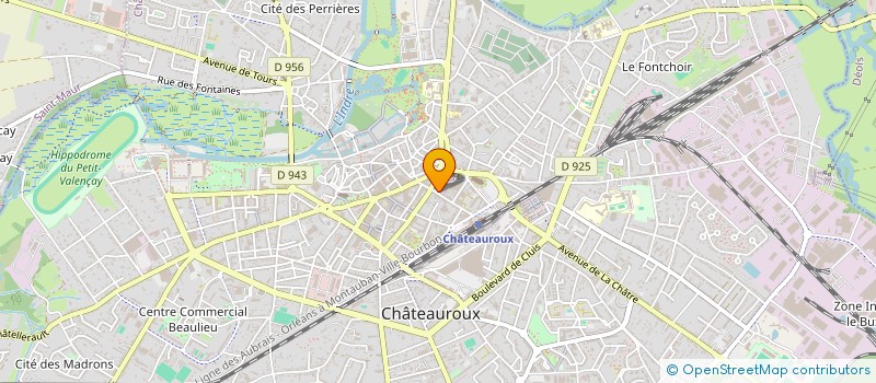 localisation de l'entreprise SCI J3M à CHATEAUROUX