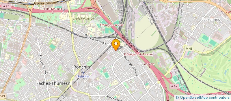 localisation de l'entreprise SCI JAAL  RONCHIN