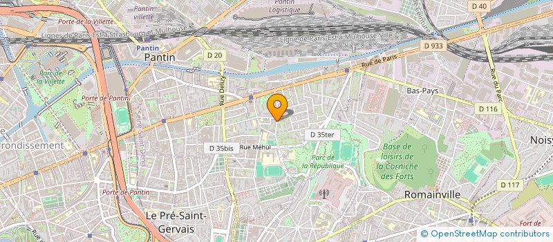 localisation de l'entreprise SCI JABB  PANTIN