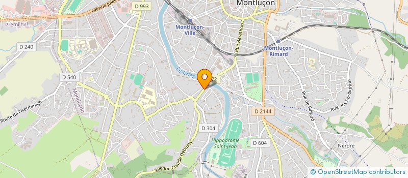 localisation de l'entreprise SCI JABENEAU à MONTLUCON